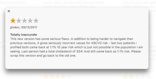 Negative comment from iTunes store
